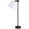 Lights Up! Zoe Light White Linen Antique Iron Desk Lamp