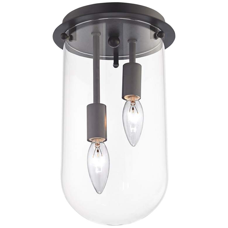 Image 1 Lightway 7" Wide Oil Rubbed Bronze 2-Light Ceiling Light