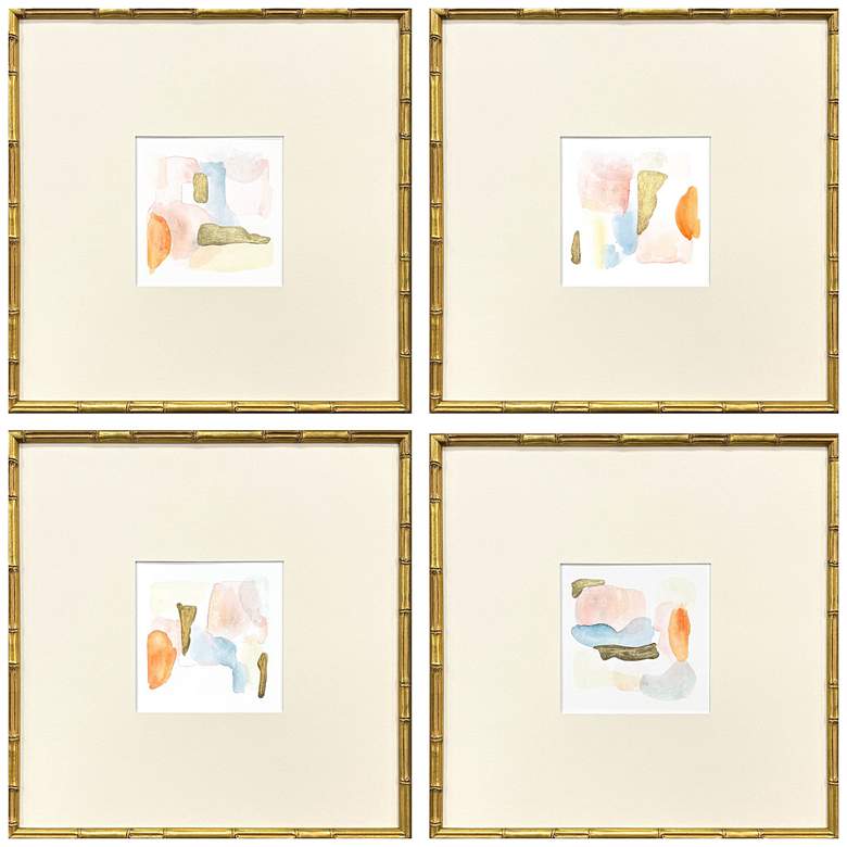 Image 1 Like Clouds 21"W x 21"H Contemporary Framed Art Set of 4