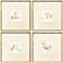 Like Clouds 21"W x 21"H Contemporary Framed Art Set of 4