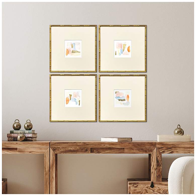 Image 4 Like Clouds 21"W x 21"H Contemporary Framed Art Set of 4 more views