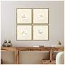 4_Like Clouds 21"W x 21"H Contemporary Framed Art Set of 4 more views