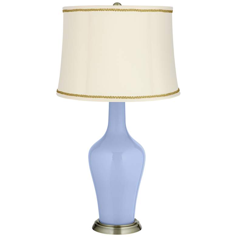 Image 1 Lilac Anya Table Lamp with Scroll Braid Trim