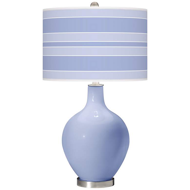 Image 1 Lilac Bold Stripe Ovo Table Lamp