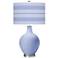 Lilac Bold Stripe Ovo Table Lamp