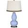 Lilac Double Gourd Table Lamp with Wave Braid Trim