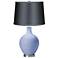 Lilac - Satin Dark Gray Shade Ovo Table Lamp