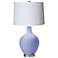 Lilac White Pleated Shade Ovo Table Lamp