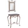 Lilah Distressed Bronze 2-Piece Console Table and Mirror Set
