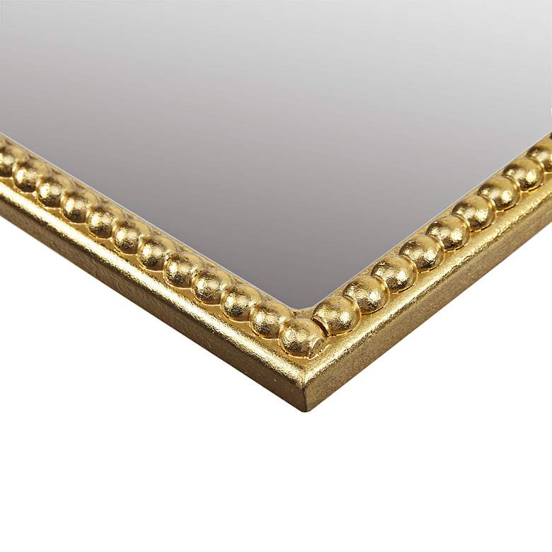 Image 6 Lilbeth Gold 26" x 39" Beaded Arch Wall Mirror more views