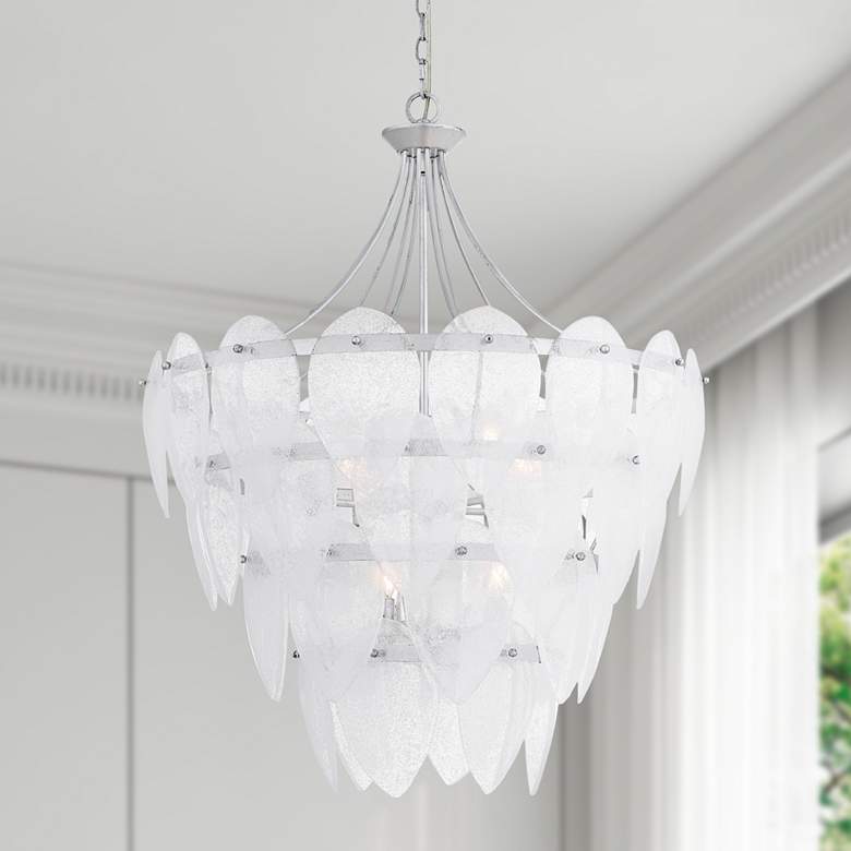 Image 1 Lilestone 7-Light Silver Leaf Pendant