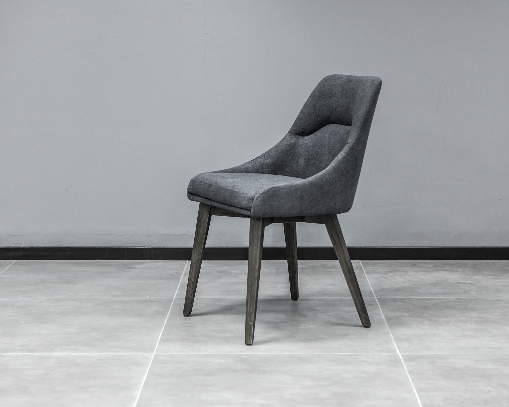 Lileth Set of 2 Dining Chairs in River Upholstery, and Wooden Legs