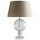 Lilian Clear Ripple Cut Etched Glass Table Lamp