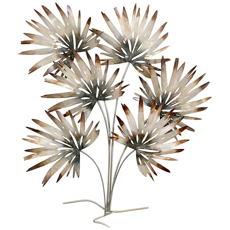 Image 1 Lilian Tipped Flower Petals 26" High Metal Wall Art