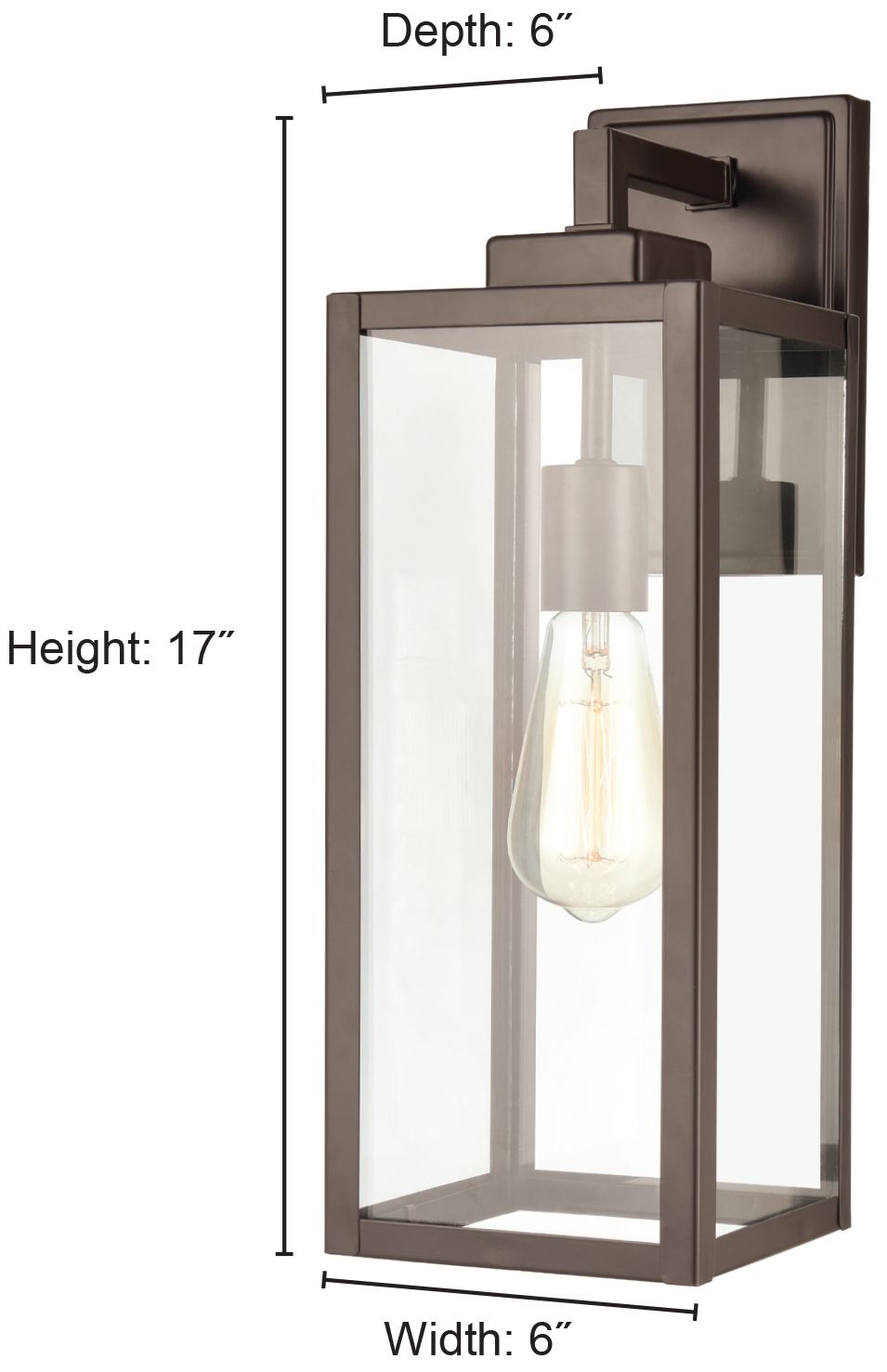 Image 4 Liliana 17" High Powder-Coated Bronze Outdoor Wall Light more views