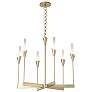 Lilium 30.3" Wide 6-Light Modern Brass Chandelier