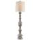 Lillehammer 75" High Gray and Whitewash Column Floor Lamp