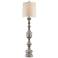 Lillehammer 75" High Gray and Whitewash Column Floor Lamp