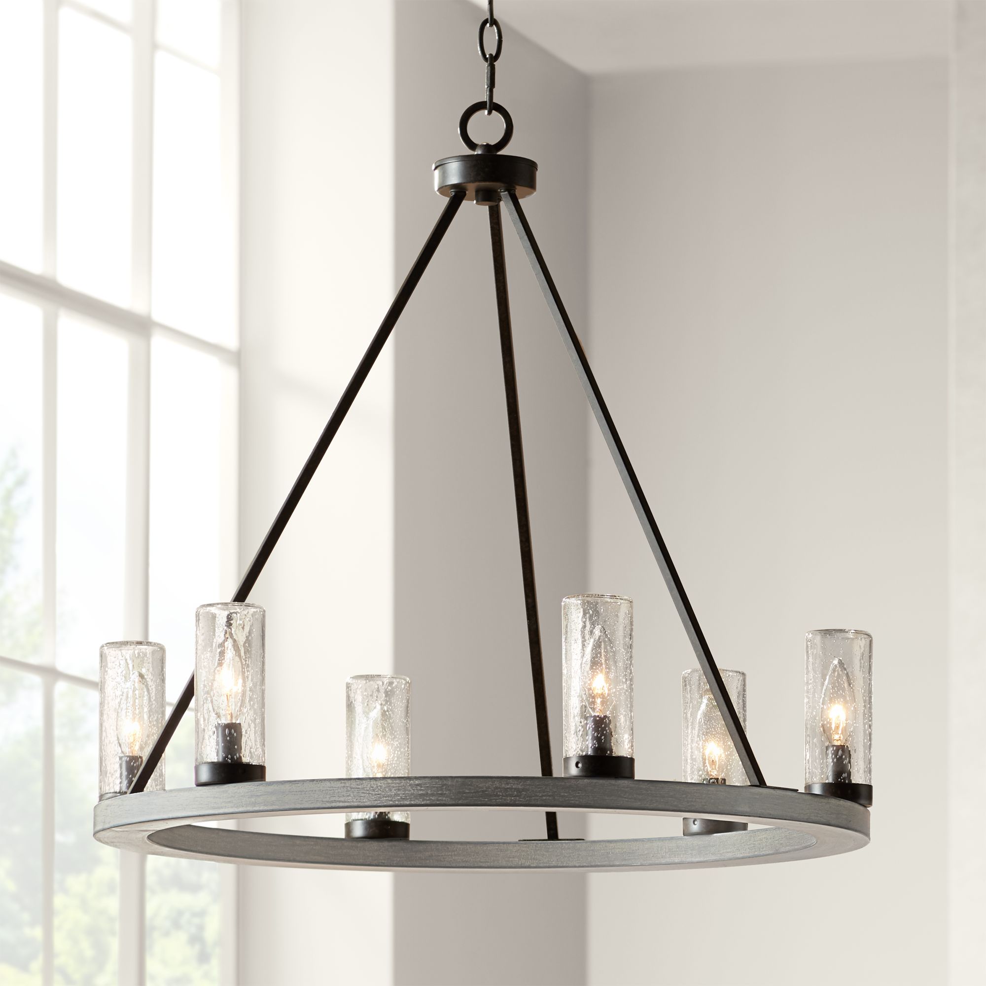 gray chandelier