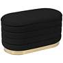 Lillian 31 1/2" Wide Black Channel-Tufted Storage Bench