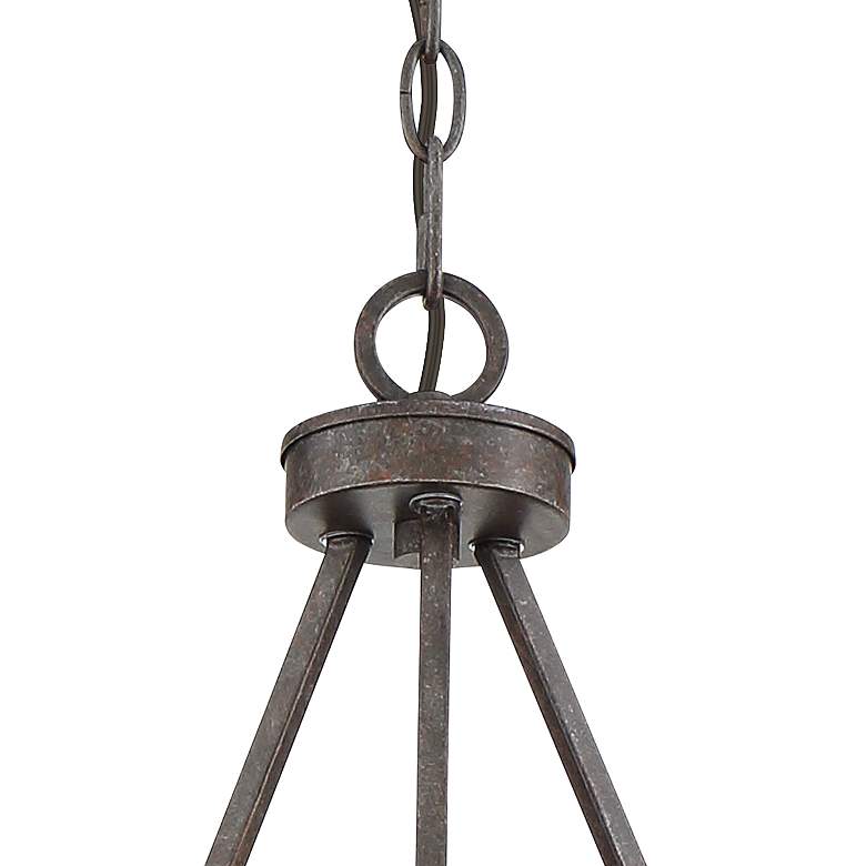 Lillian 34&quot; Wide Gray Wood and Bronze 9-Light Chandelier more views
