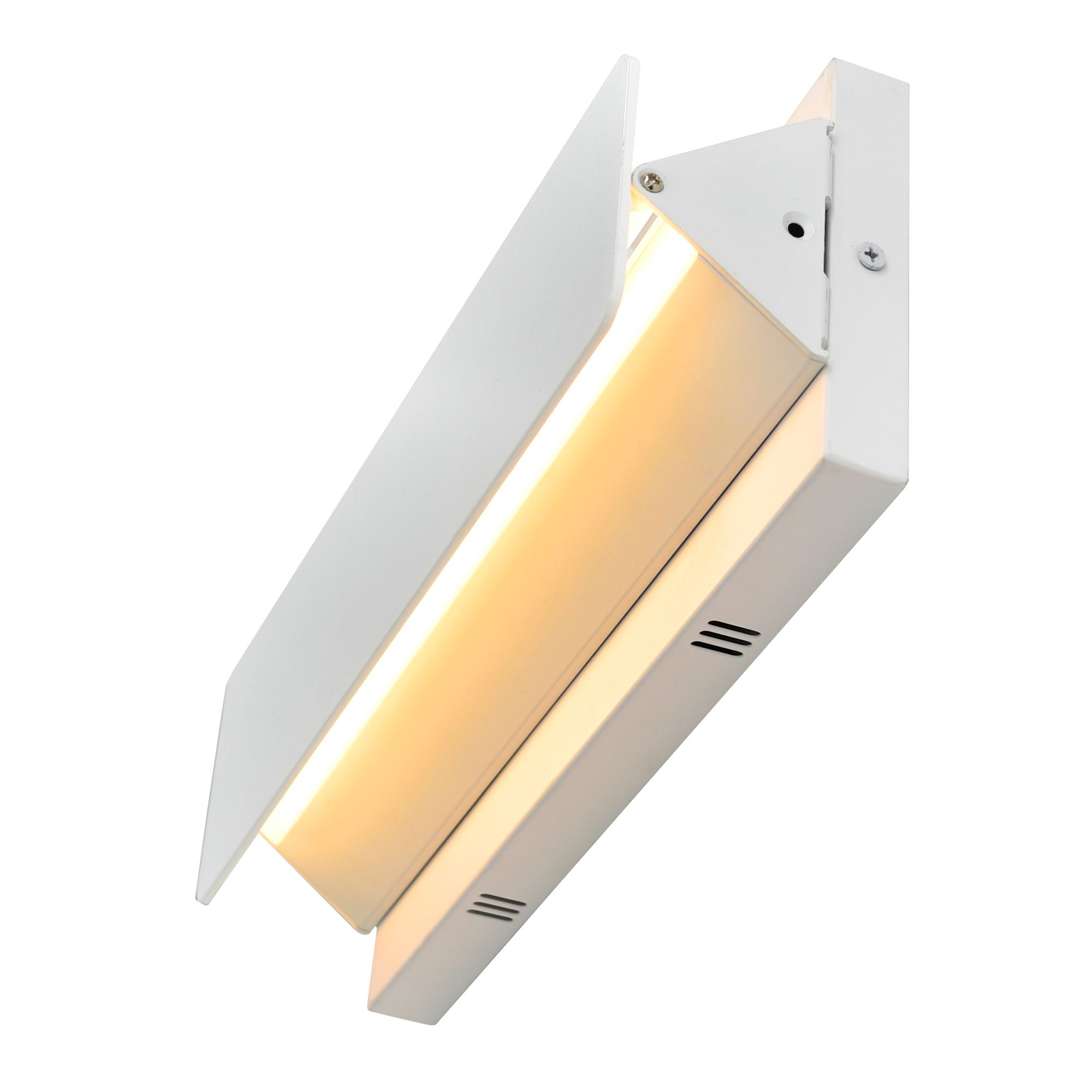 Image 4 Lilliana Integrated LED 12in Adjustable White Wall Sconce more views