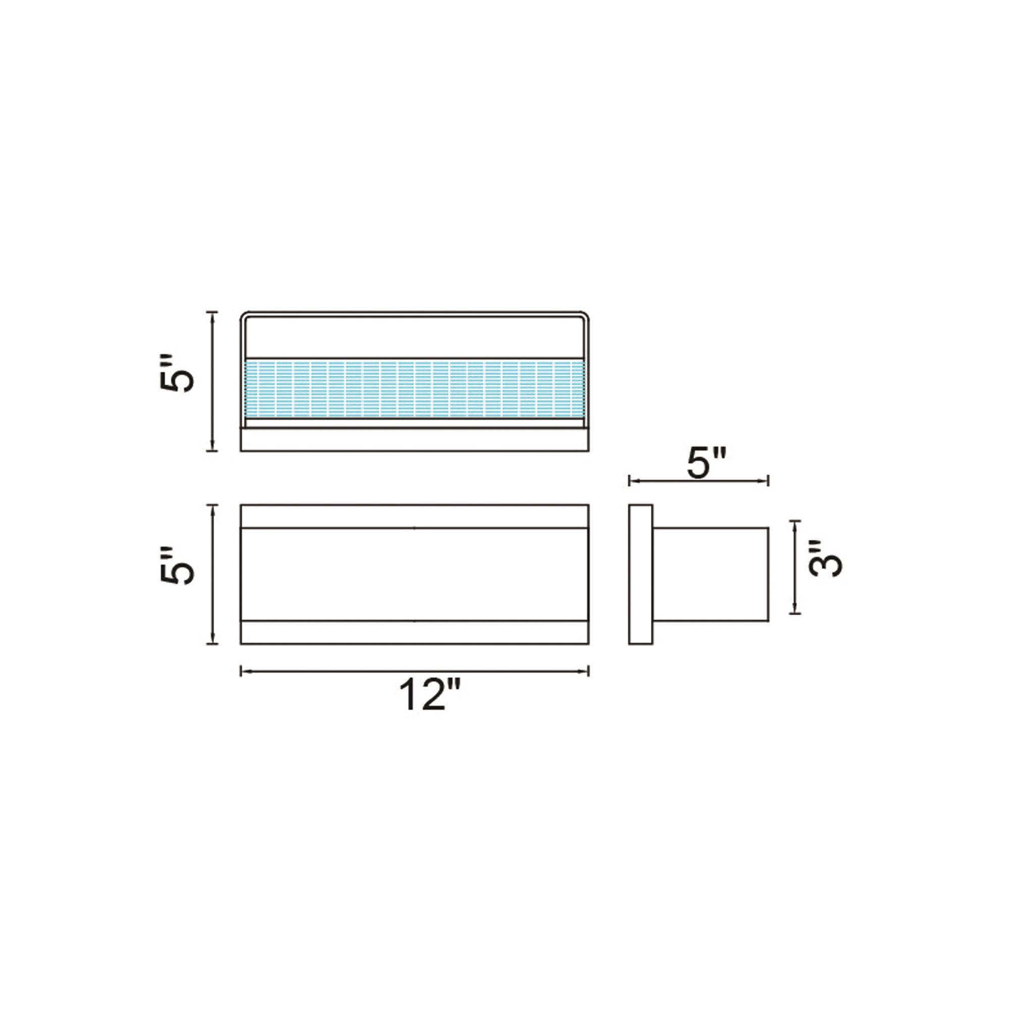 Image 6 Lilliana Integrated LED 12in White Wall Sconce more views