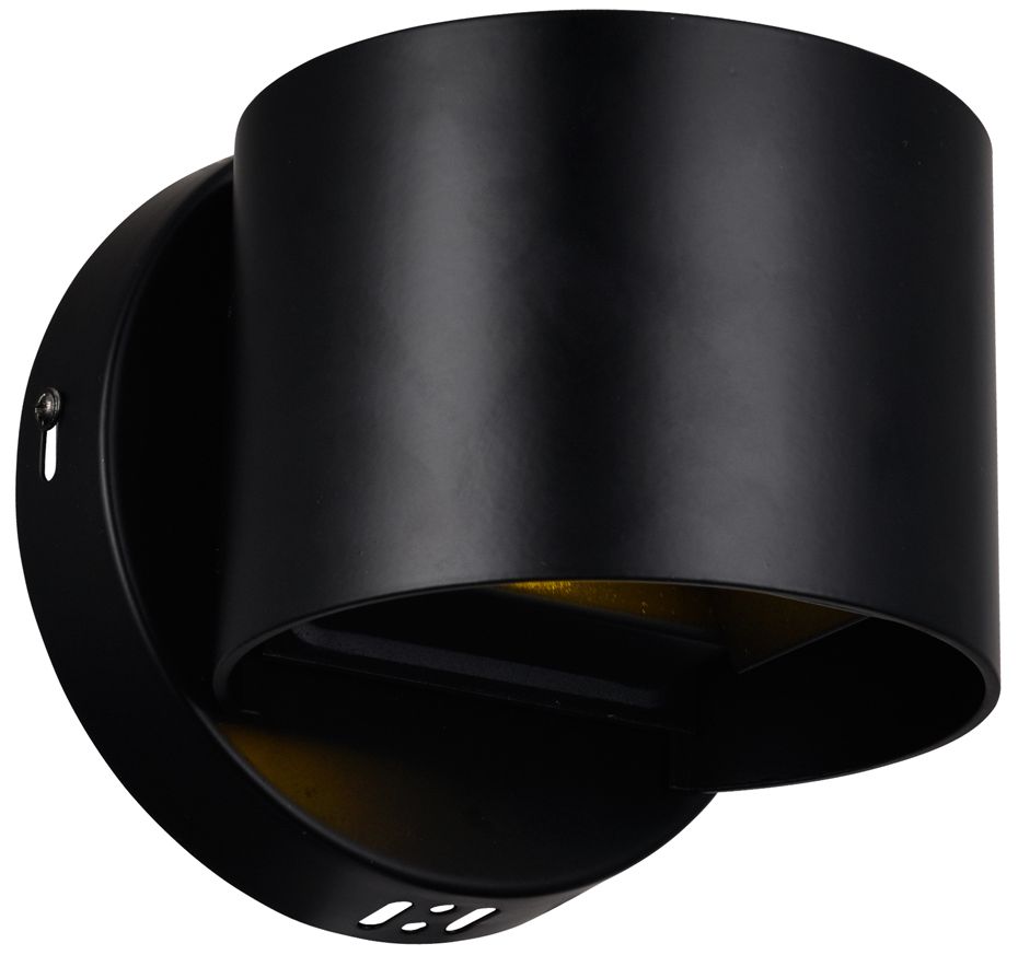 Lilliana Integrated LED Round Black Wall Sconce