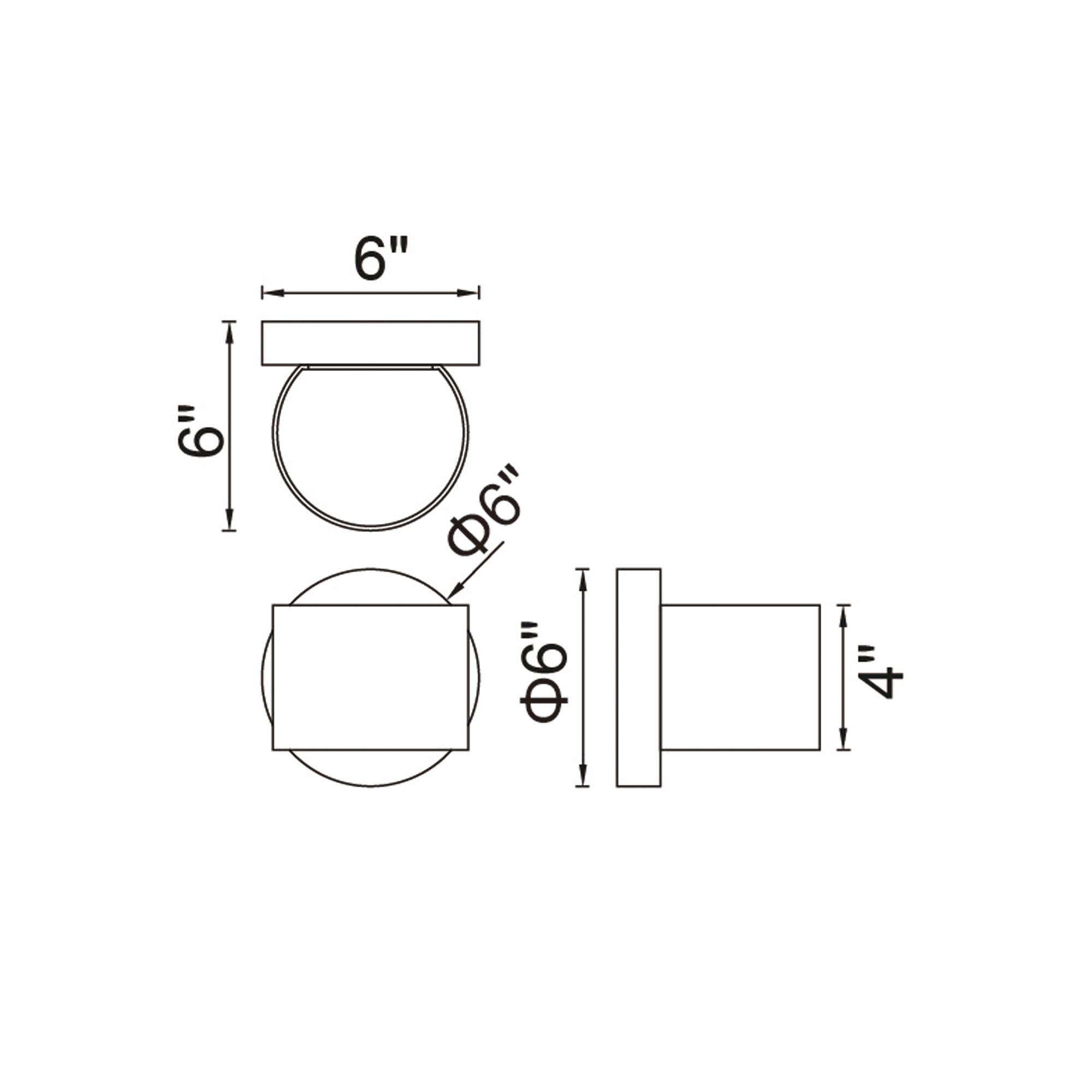 Image 7 Lilliana Integrated LED Round Black Wall Sconce more views