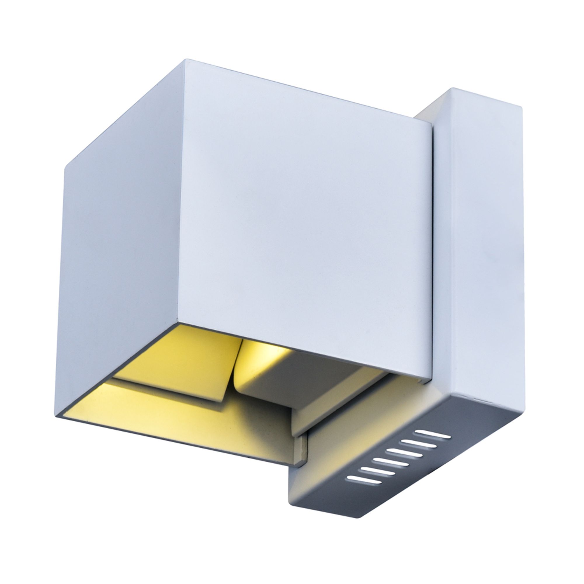 Image 3 Lilliana Integrated LED Sqaure White Wall Sconce more views