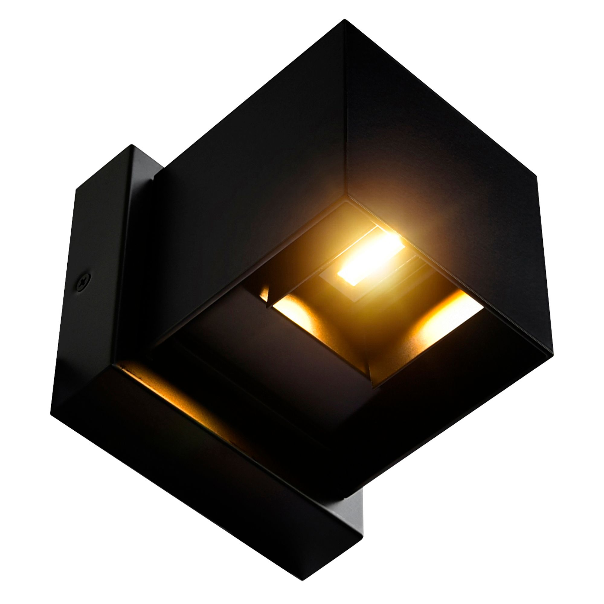Image 2 Lilliana Integrated LED Square Black Wall Sconce more views