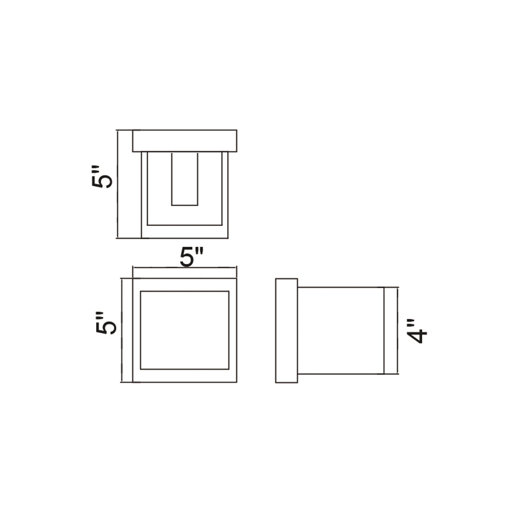 Image 6 Lilliana Integrated LED Square Black Wall Sconce more views
