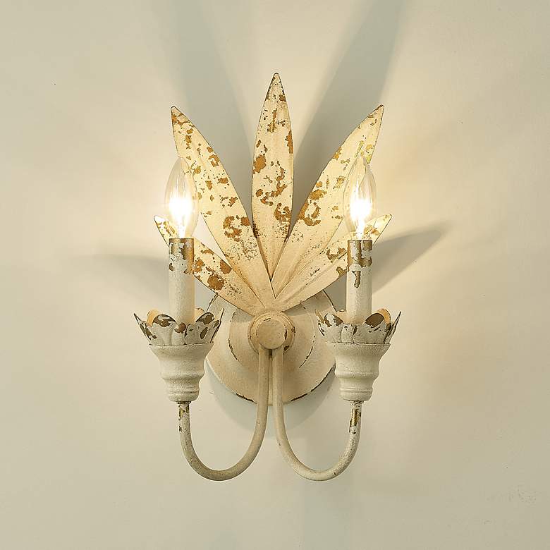 Image 1 Lillianne 9 1/8" Wide Wall Sconce in Antique Ivory