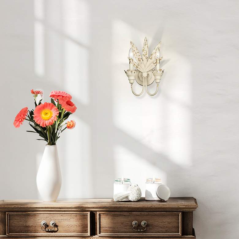 Image 5 Lillianne 9 1/8" Wide Wall Sconce in Antique Ivory more views