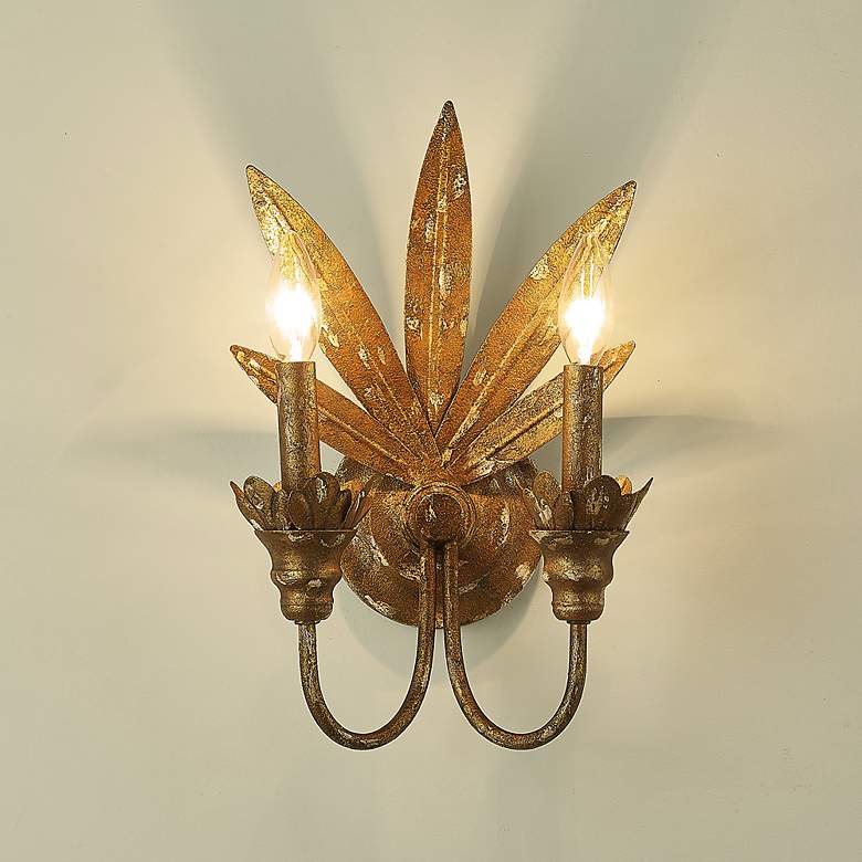 Image 1 Lillianne 9 1/8" Wide Wall Sconce in Heirloom Gold