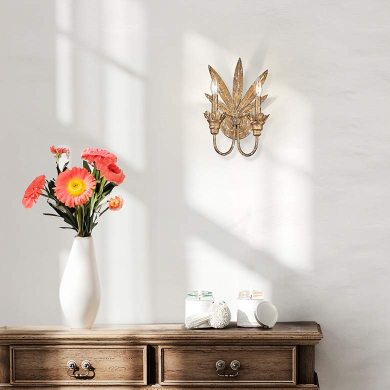 Image 5 Lillianne 9 1/8" Wide Wall Sconce in Heirloom Gold more views
