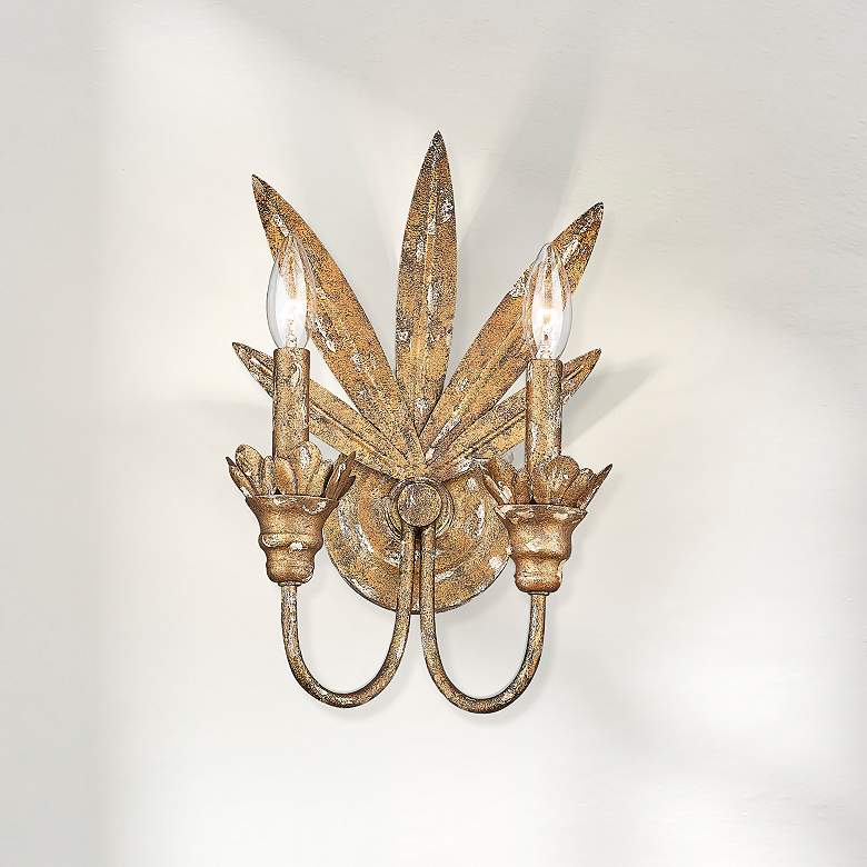 Image 6 Lillianne 9 1/8" Wide Wall Sconce in Heirloom Gold more views