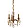 Lillie 10" Wide French Gold 3-Light Mini Chandelier