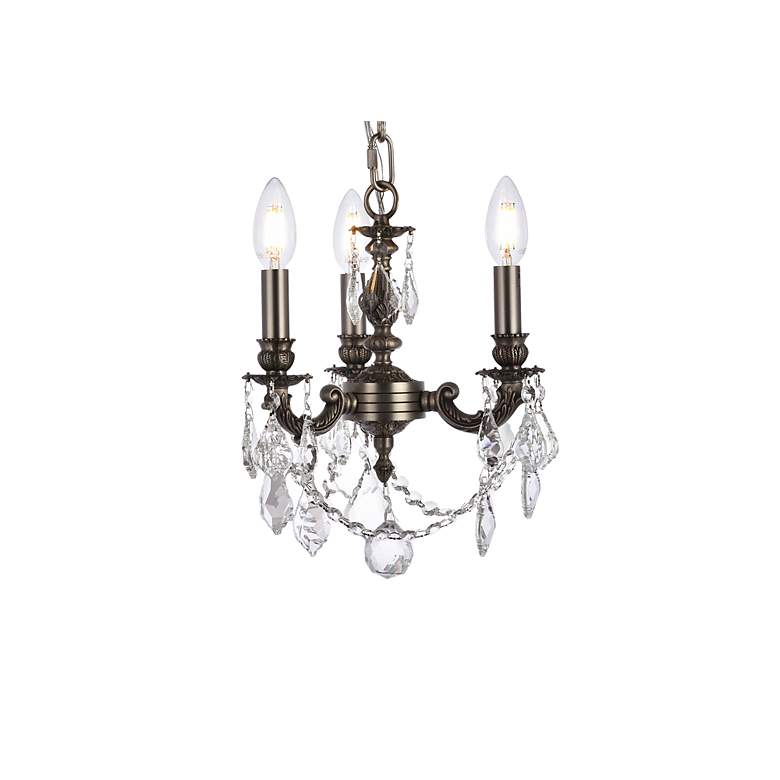 Image 4 Lillie 3 Lt Pewter Pendant Clear more views