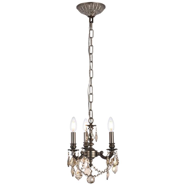 Image 1 Lillie 3 Lt Pewter Pendant Golden Teak