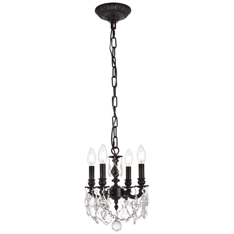 Image 1 Lillie 4 Lt Dark Bronze Pendant Clear