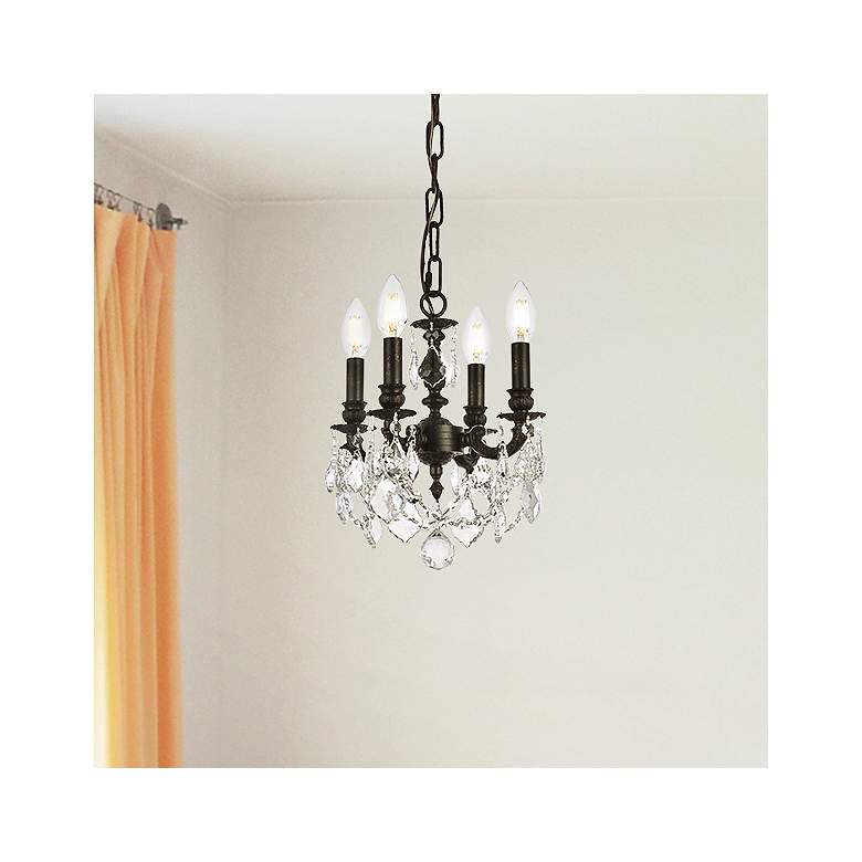 Image 1 Lillie 4 Lt Dark Bronze Pendant Clear