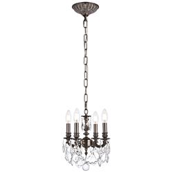 Lillie 4 Lt Pewter Pendant Clear