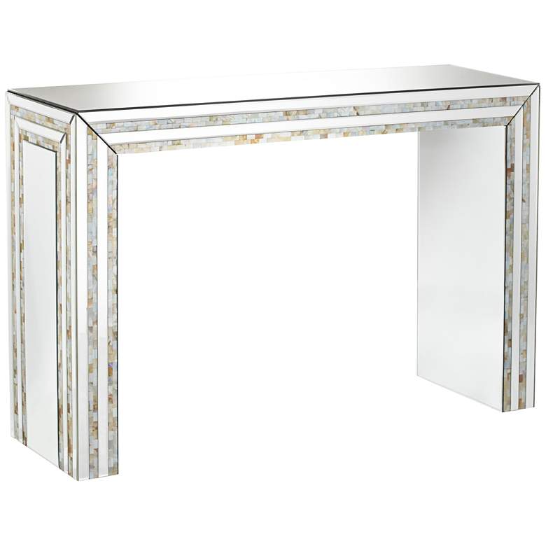 Image 1 Lillie Mirrored Mosaic Console Table