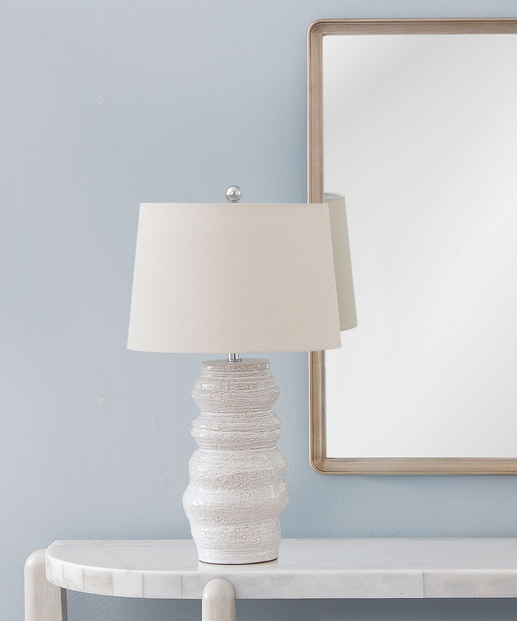 Thumbnail4 of Lilloe 28" High Cream Table Lamp more views