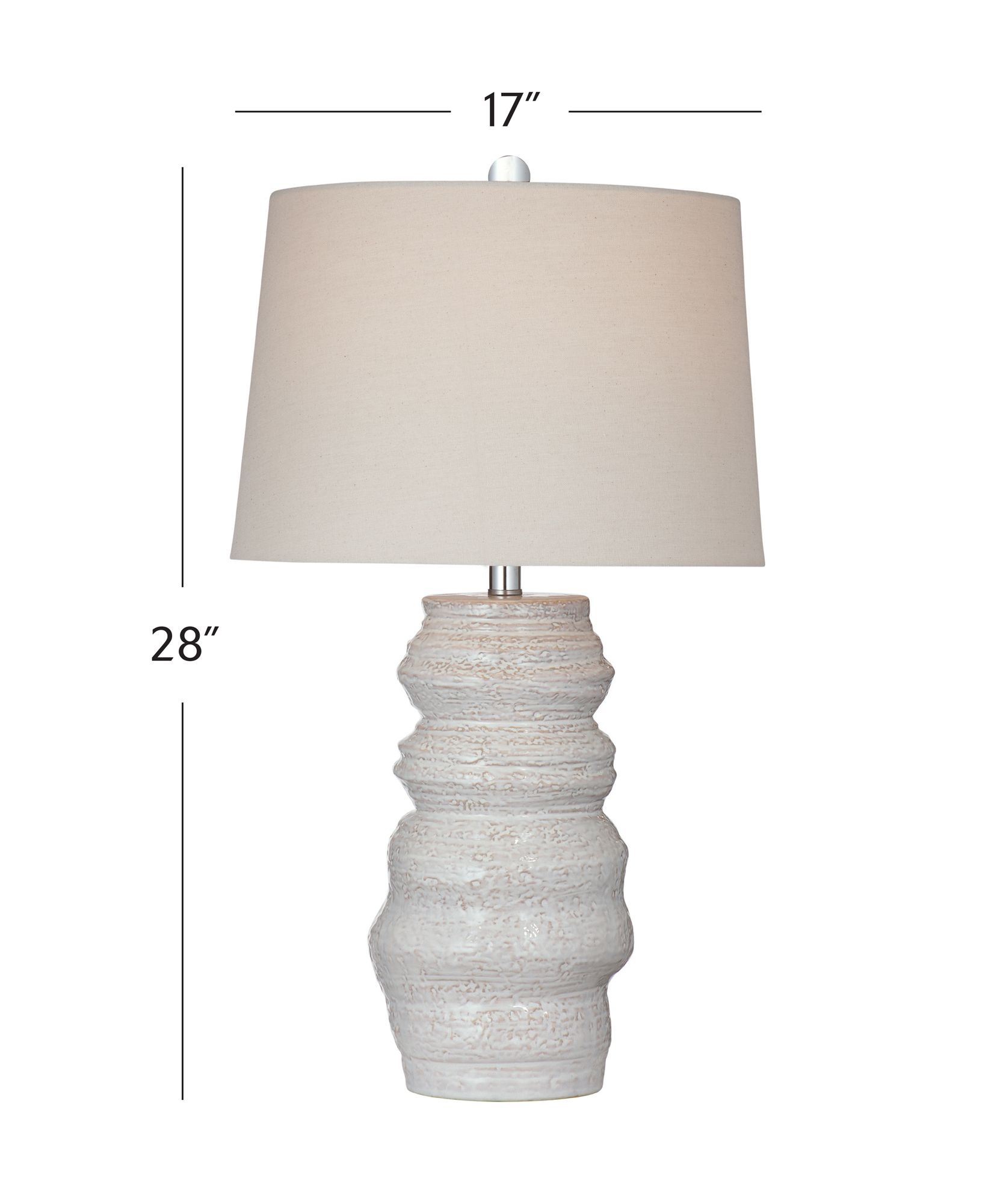 Lilloe 28" High Cream Table Lamp