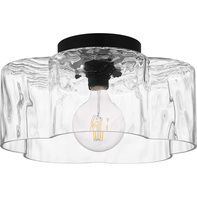 Image 2 Lilly 1-Light Matte Black Semi-Flush Mount more views