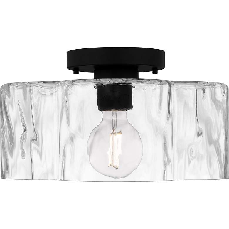 Image 3 Lilly 1-Light Matte Black Semi-Flush Mount more views
