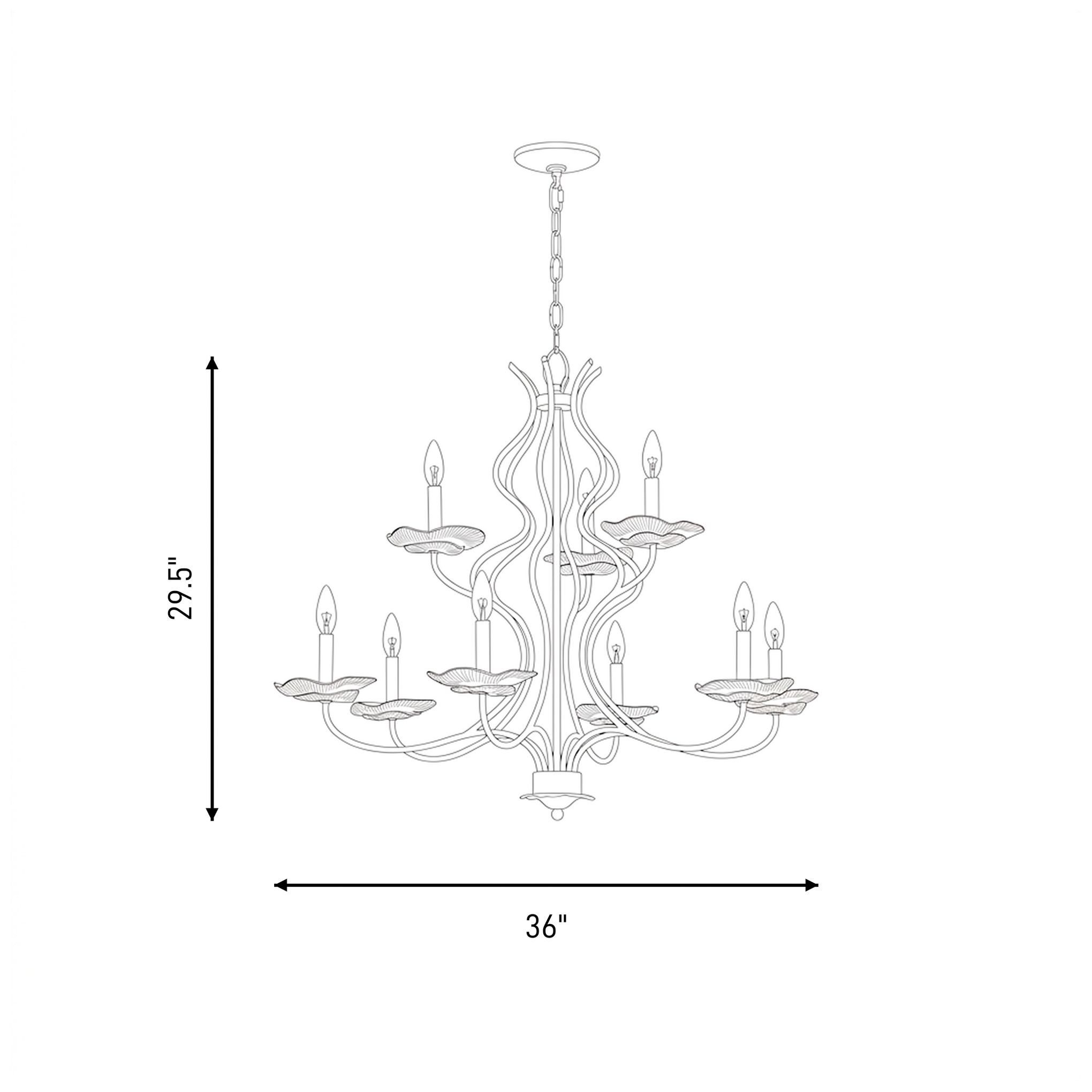 Lilly 9-Light Chandelier in Royal Gold by Breegan Jane