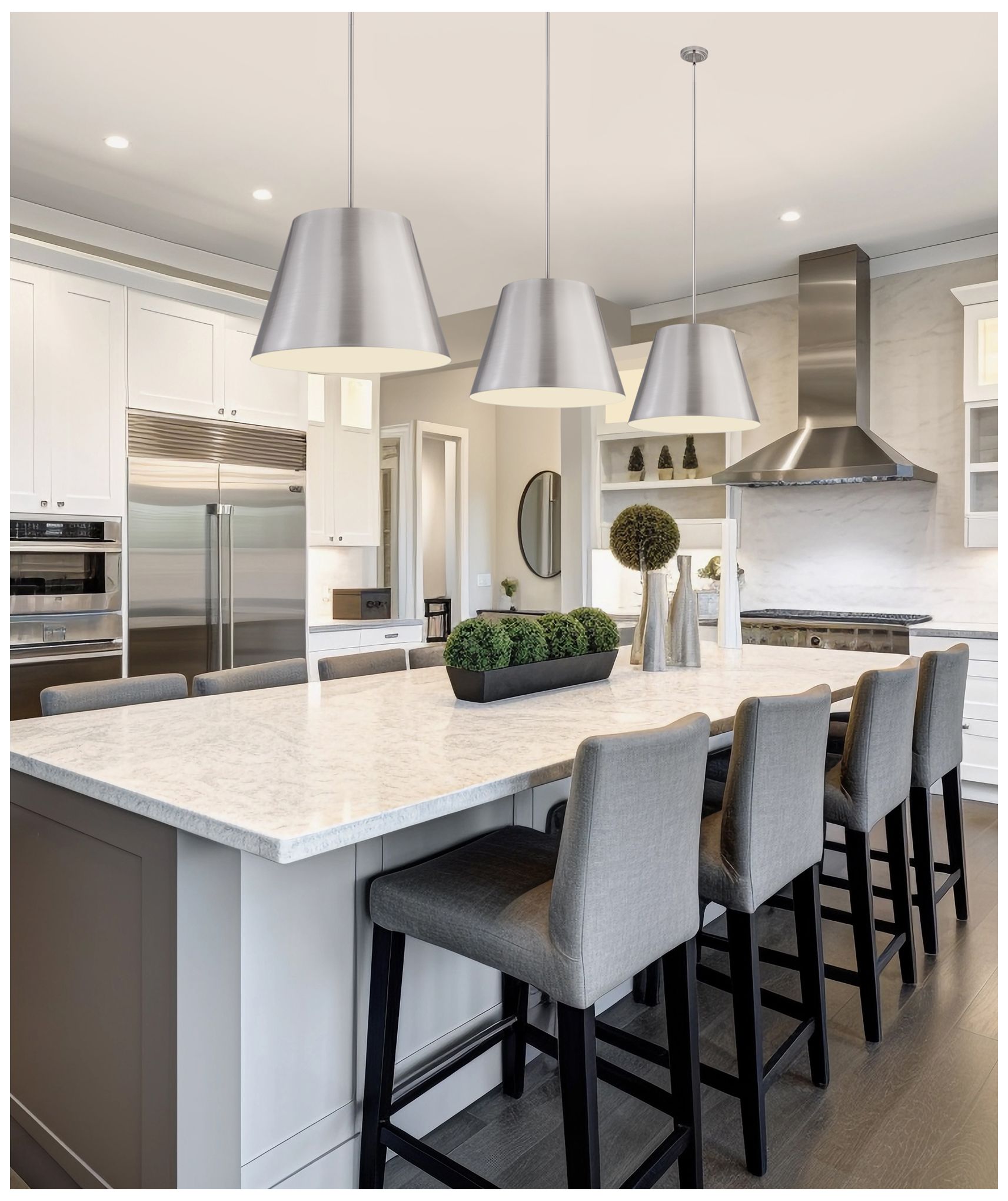 Image 2 Lilly by Z-Lite Brushed Nickel 1 Light Pendant more views